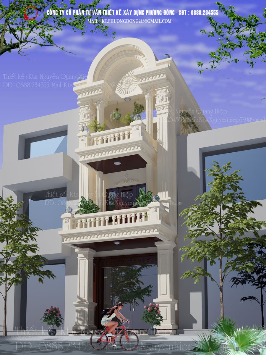 MẪU KIẾN TRÚC NHÀ PHỐ LÔ , ỐNG ĐẸP HẢI PHÒNG 